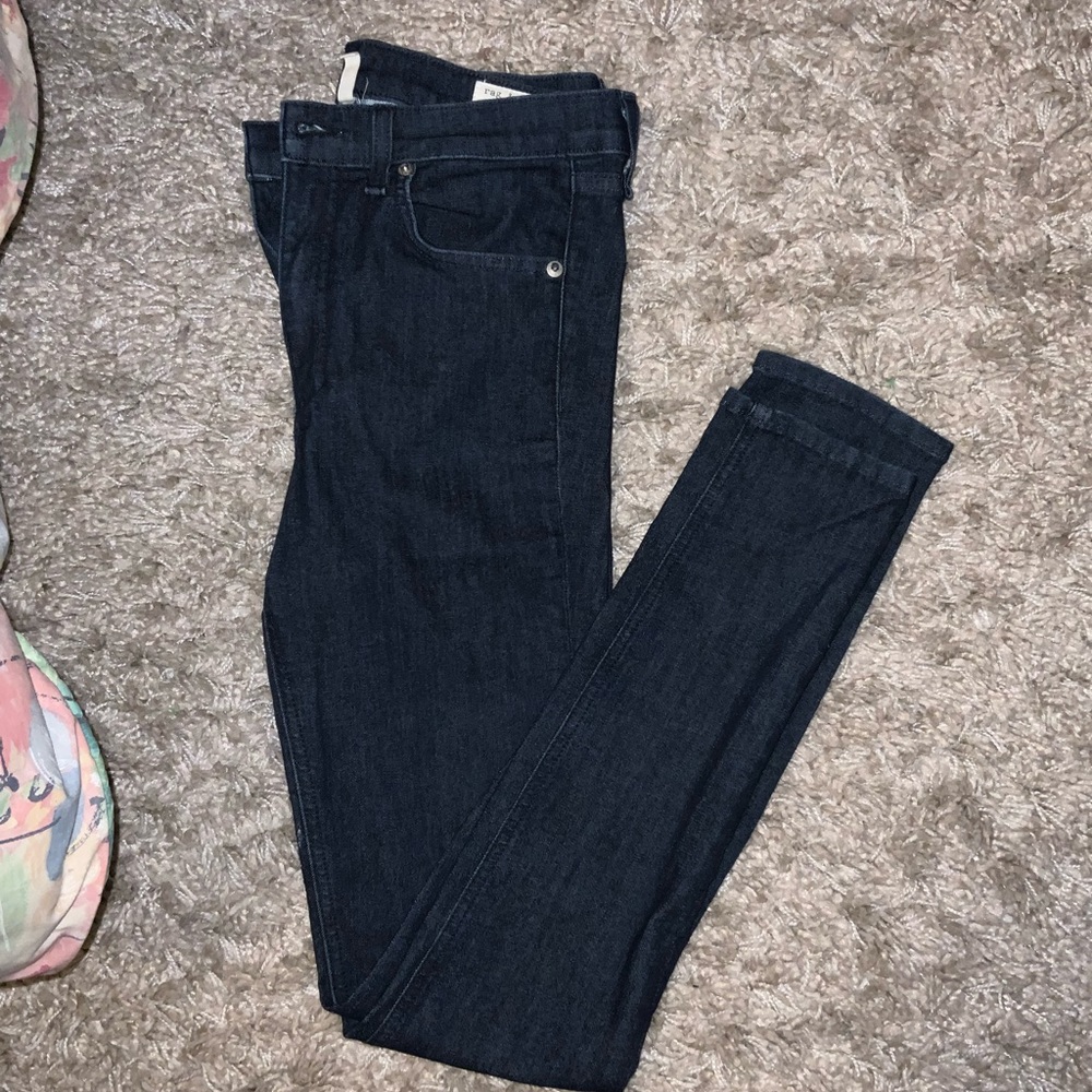 Rag and Bone High Rise Skinny dark blue